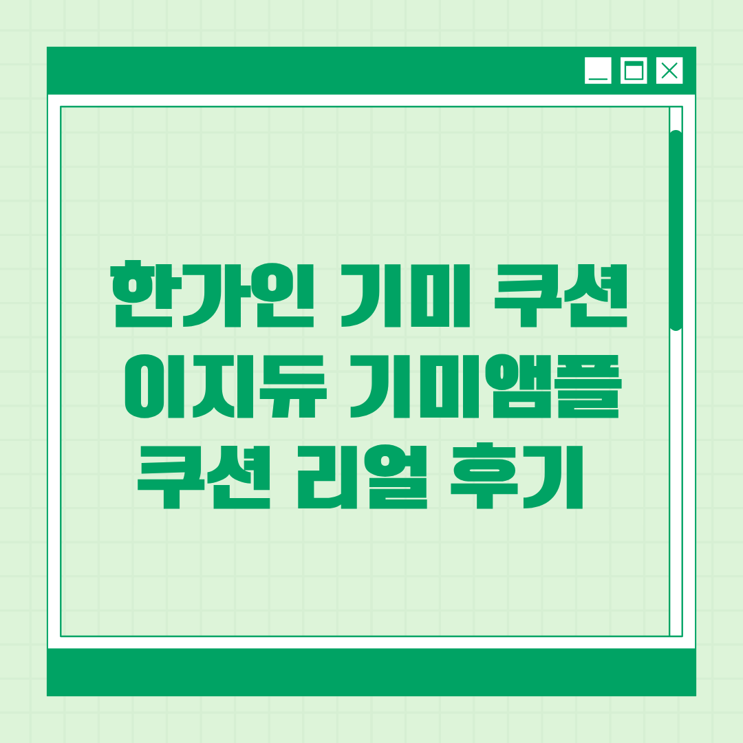 한가인 기미 쿠션. 이지듀 기미앰플쿠션