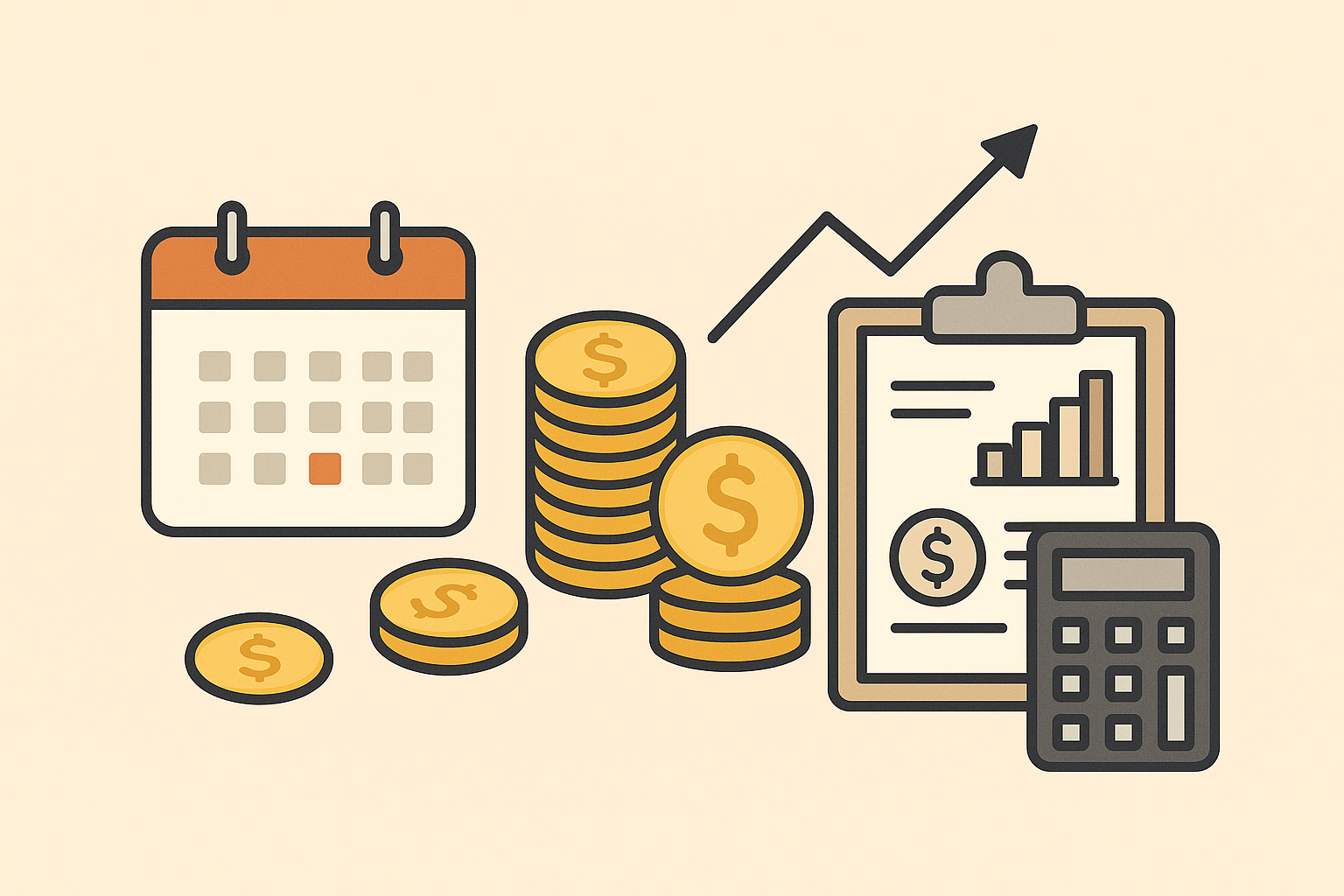 2026년 임산부 혜택 부모급여 아동수당 첫만남이용권 등 현금 흐름과 재무계획을 표현한 비즈니스 일러스트