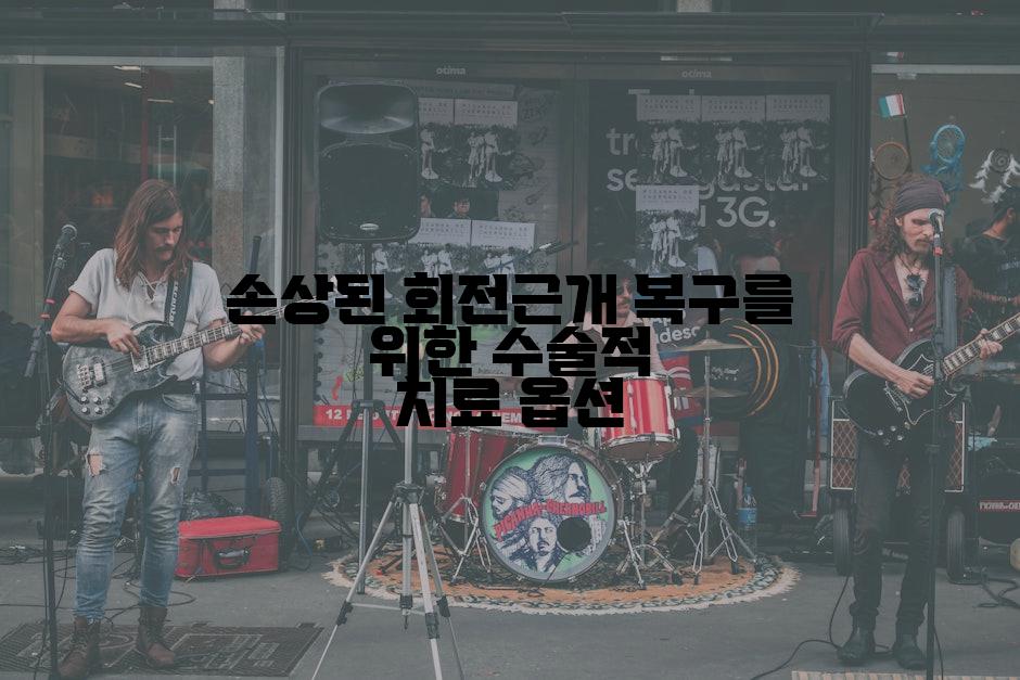 손상된 회전근개 복구를 위한 수술적 치료 옵션