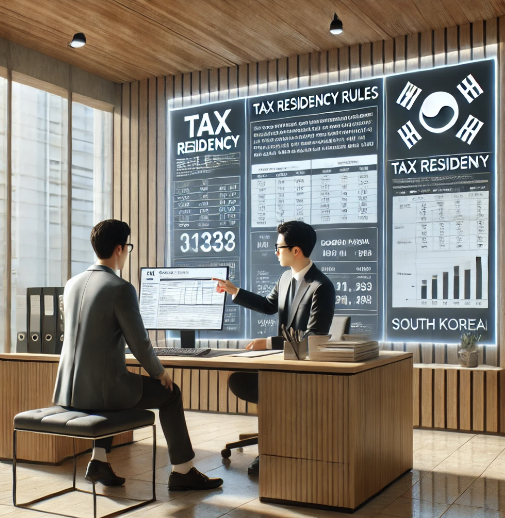 세무사에서 상담사가 거주자/비거주자 세금관련 내용을 설명하는 모습