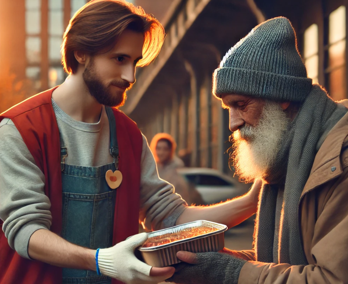 어려운 사람을 돕는 사진
