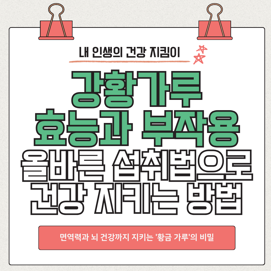 강황가루 효능과 부작용