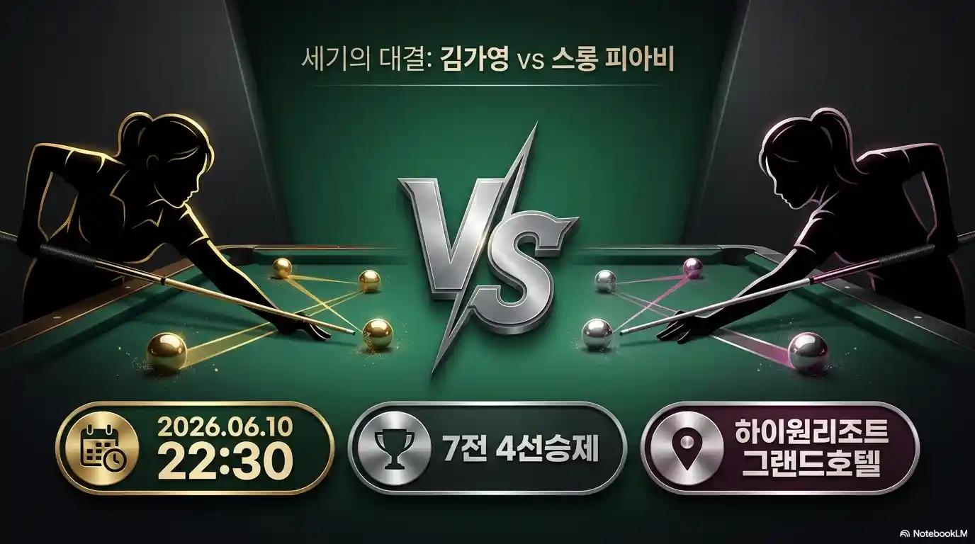 2026 하이원리조트 LPBA 결승전 대진표 - 김가영 vs 스롱 피아비, 6월 10일 22시 30분, 7전 4선승제, 하이원리조트 그랜드호텔