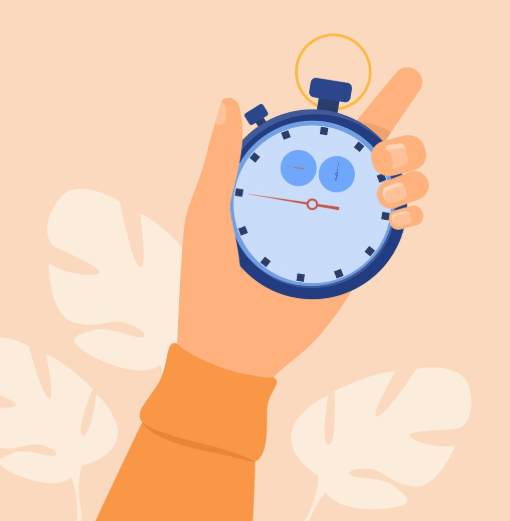 집중력 향상을 위해 타이머를 활용해 시간을 관리하는 모습