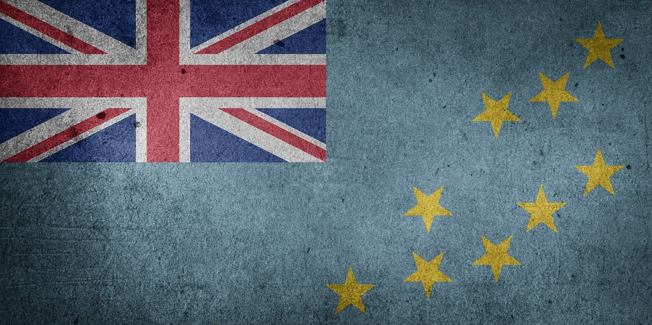 투발루 국기 사진