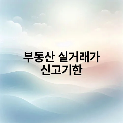 부동산 실거래가 신고기한