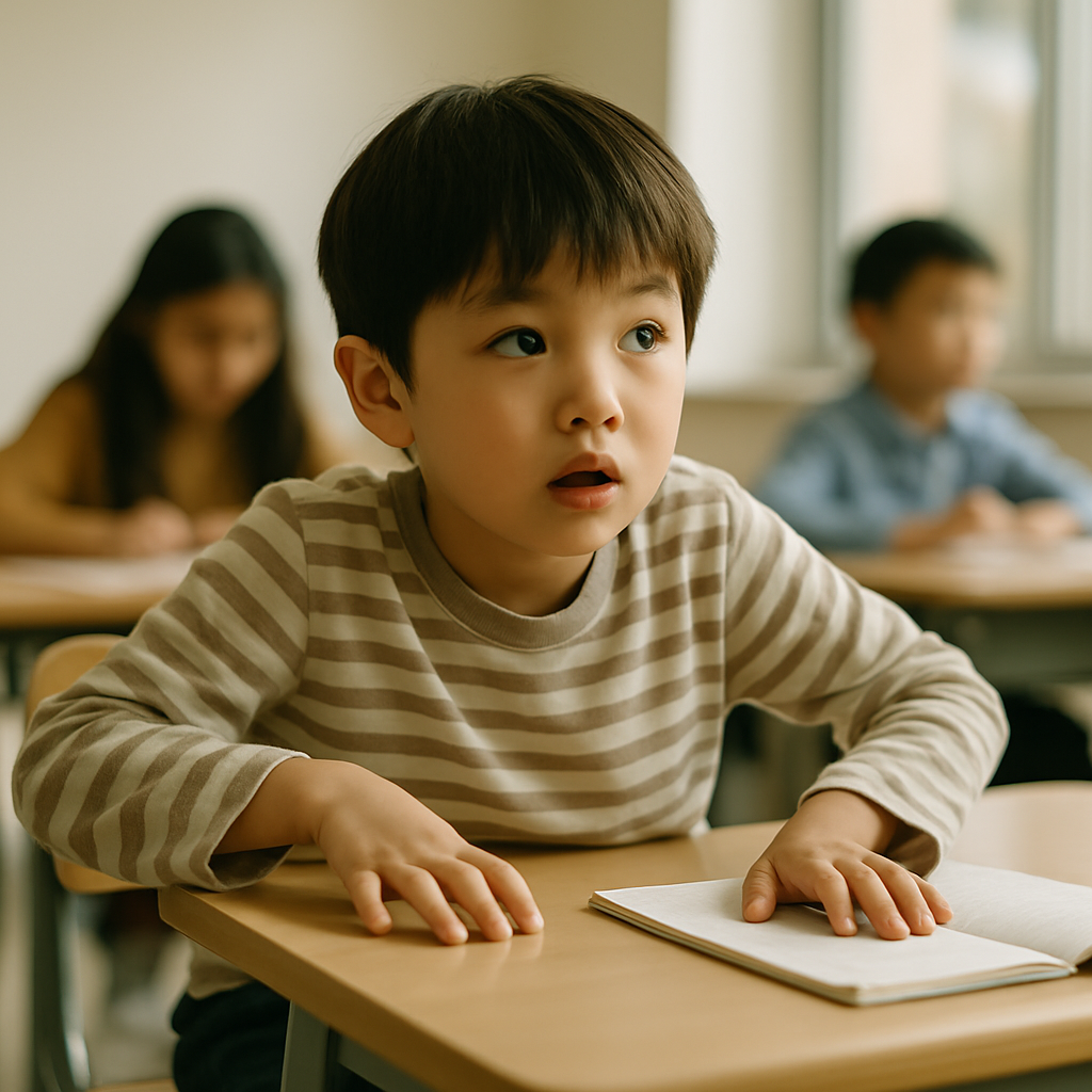 자꾸 몸을 움직이는 아이 이미지