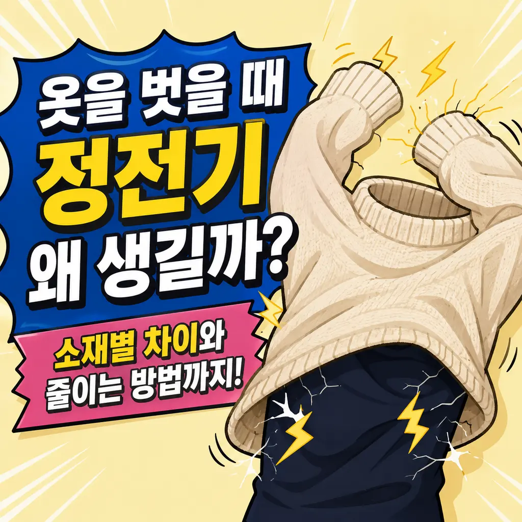 옷을 벗을 때 정전기가 생기는 이유와 옷 소재별 차이