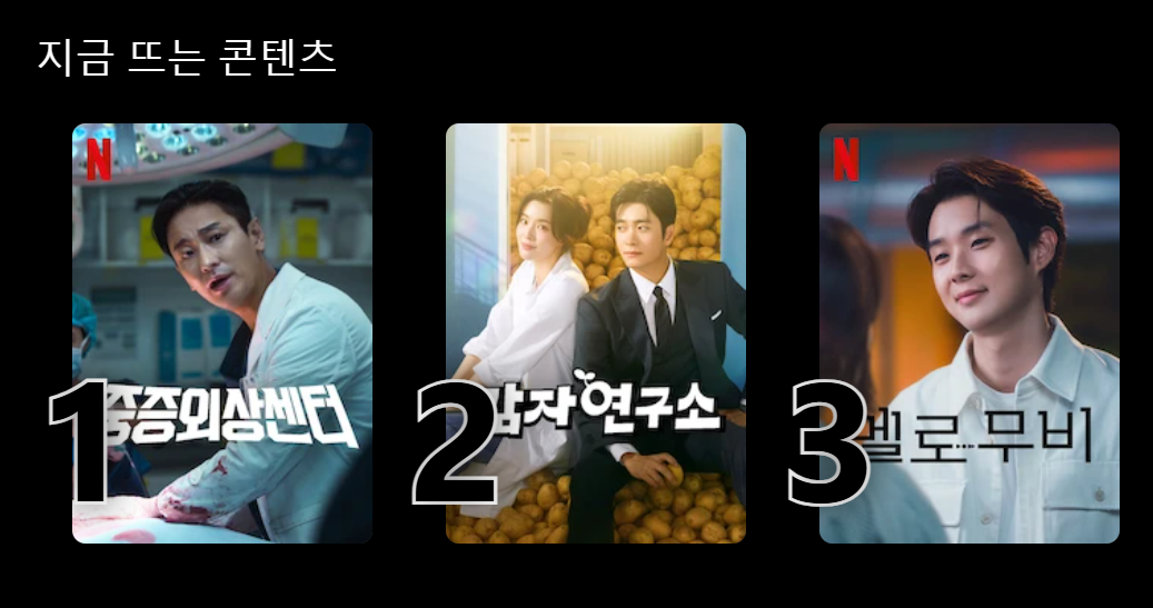 2025년 현재 OTT 넷플릭스에서 가장 인기있는 드라마 TOP 3