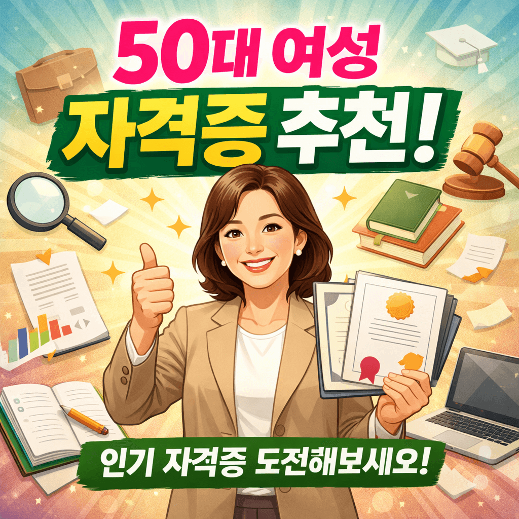 50대 여성 자격증 추천&amp;#44; 50대 여성을 위한 자격증 추천