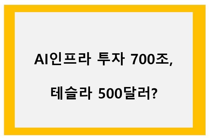 AI인프라 투자 700조, 테슬라 500달러? 이미지