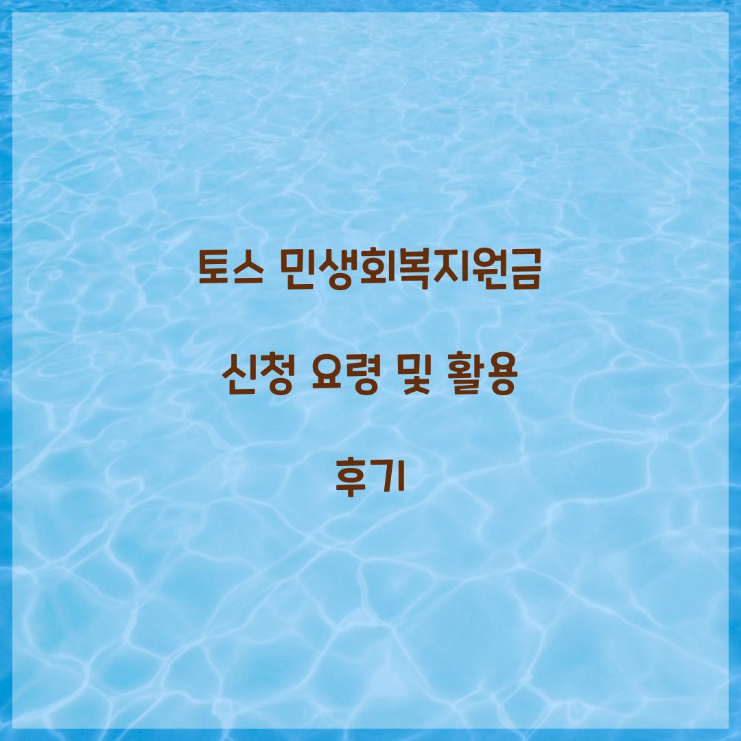 토스 민생회복지원금