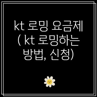 kt 로밍 요금제
