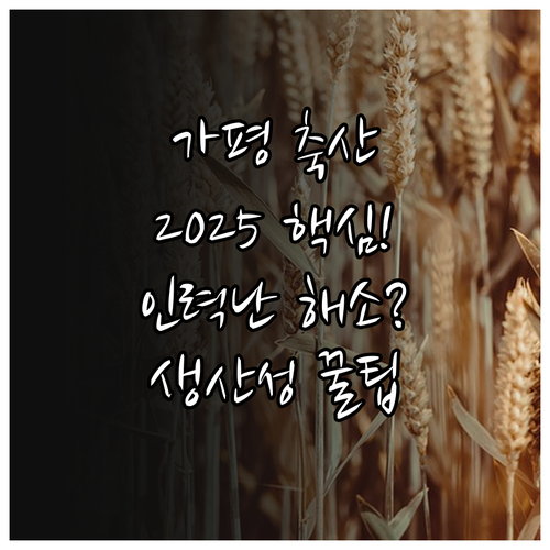 인력난 해소와 생산성 향상 2025 ..