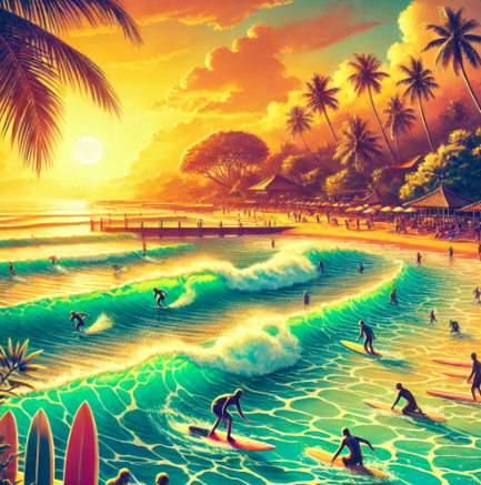 꾸따 비치 서핑 관련 이미지