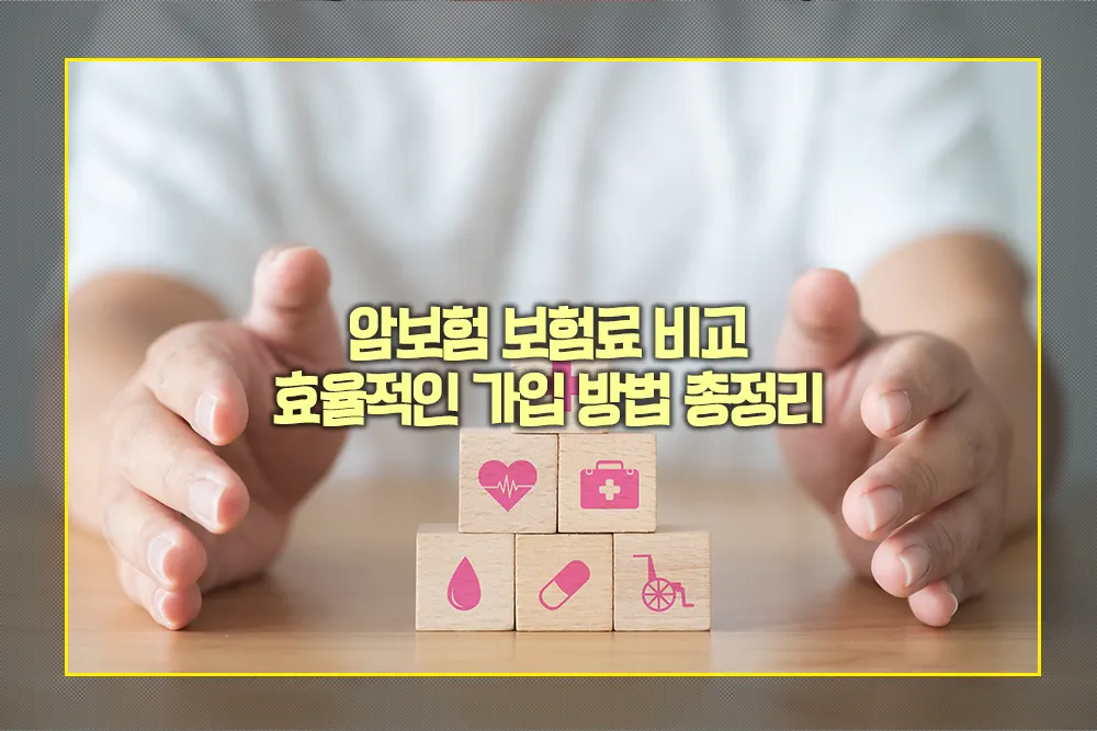 암보험 보험료 비교 효율적인 가입 방법