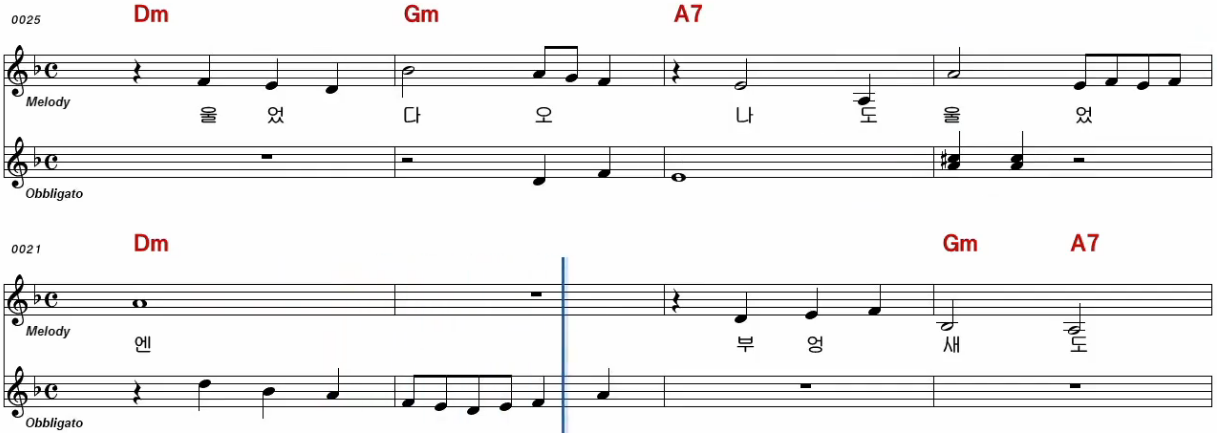 김국환(현인) - 비 내리는 고모령 악보