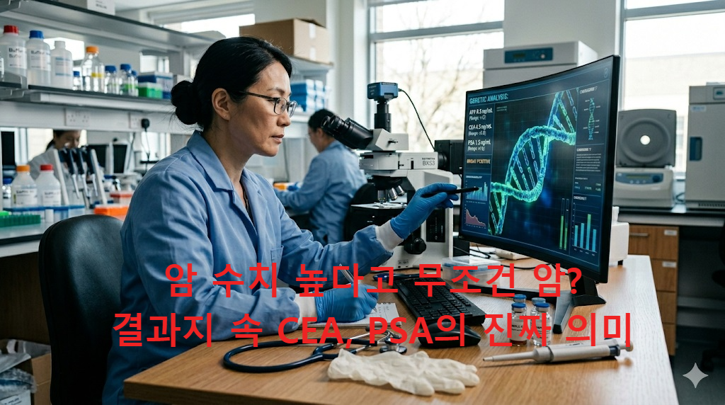2026 암표지자 정상수치(AFP, CEA, PSA) 해석과 암 수치 높을 때 대처법 의료 이미지