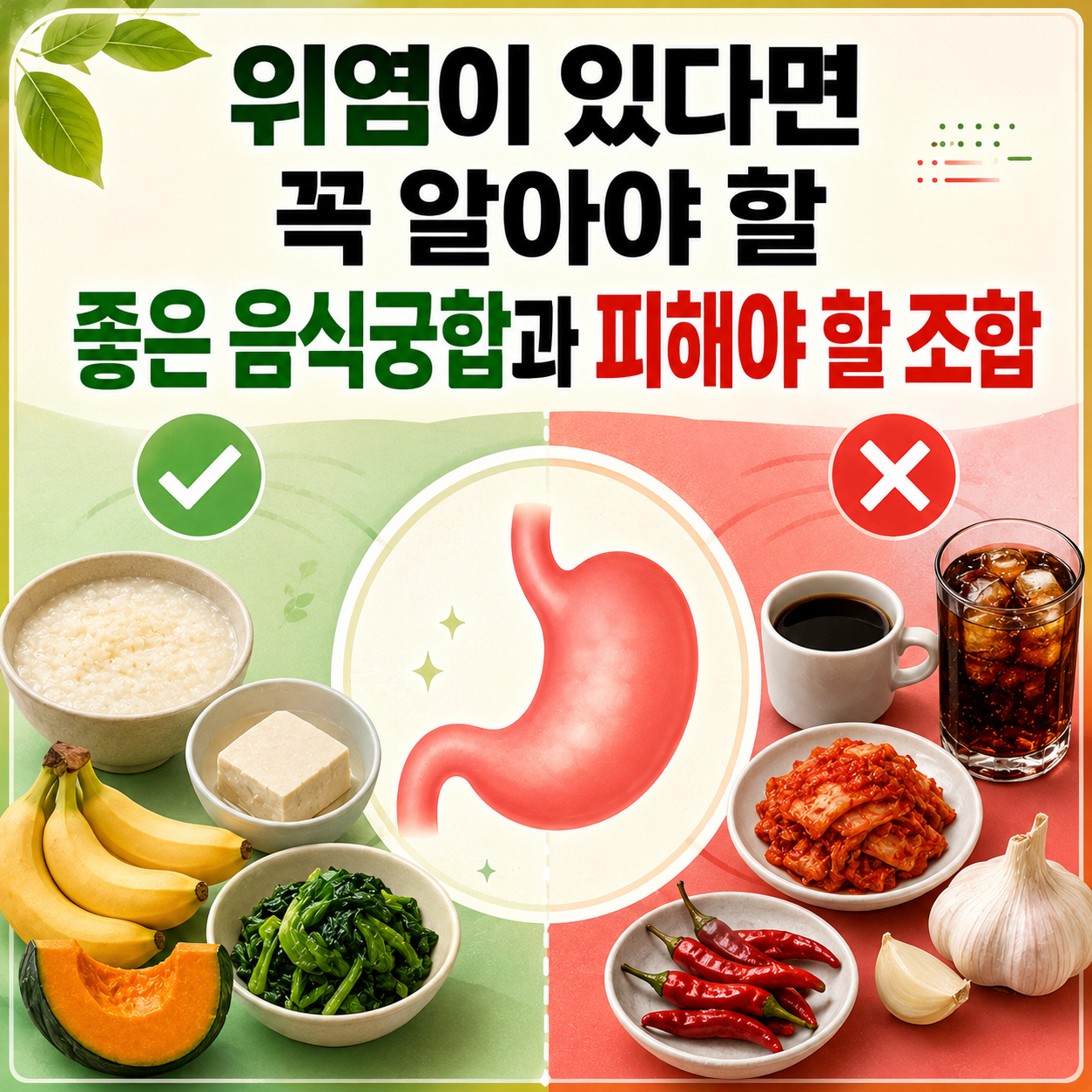 위염이 있다면 꼭 알아야 할 좋은 음식궁합