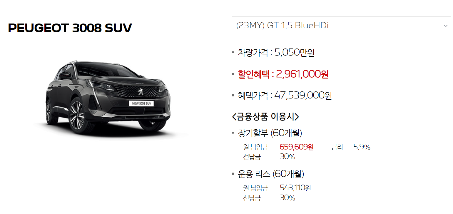 2023 푸조 3008
