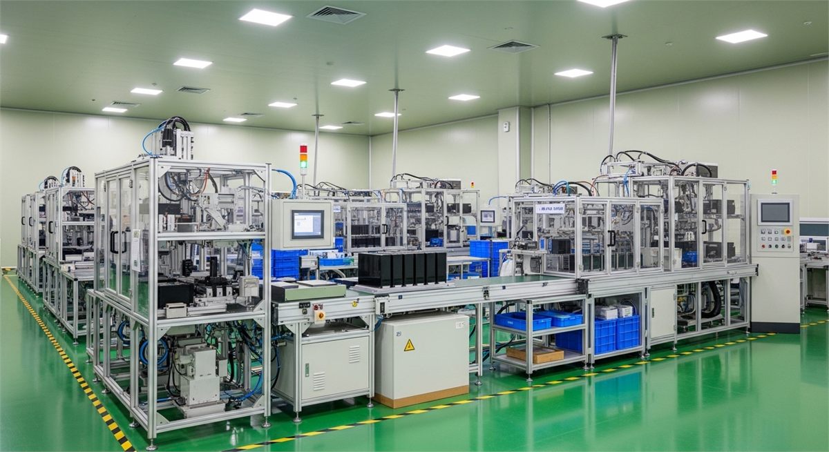 로봇 실험실에서 차세대 배터리 응용을 보여주는 장면 