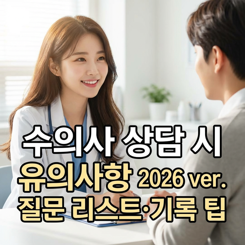수의사 상담 시 유의사항 2026 ver. | 질문 리스트·기록 팁