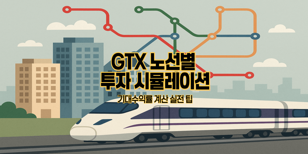 GTX 노선별 투자 시뮬레이션｜기대수익률 계산 실전 팁
