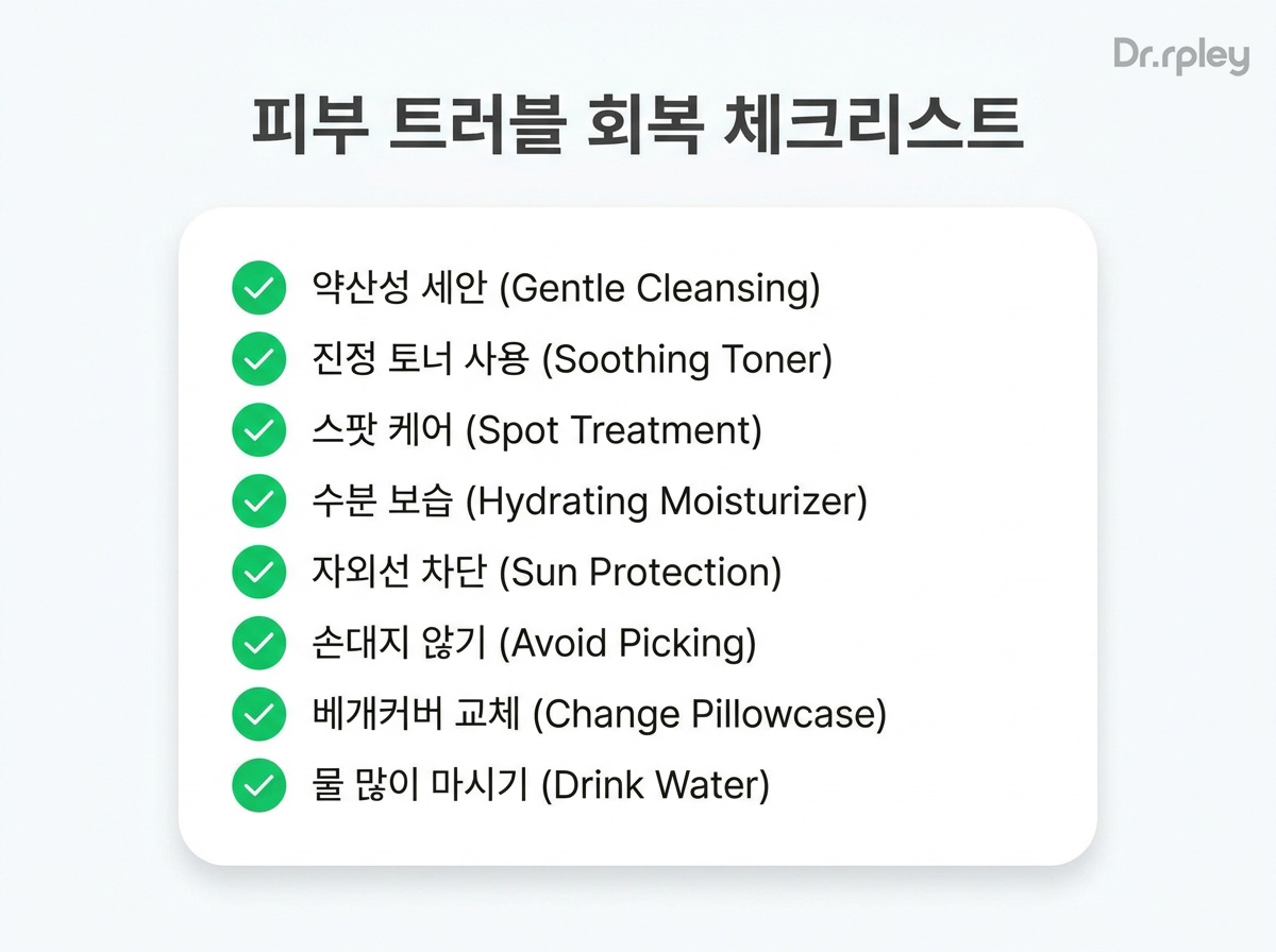 닥터리플리 피부 복구 체크리스트