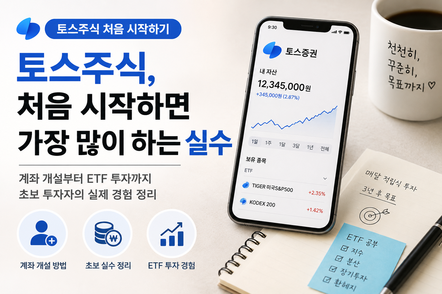 토스주식 처음 시작할 때 가장 많이 하는 실수와 ETF 투자 경험을 정리한 대표 이미지