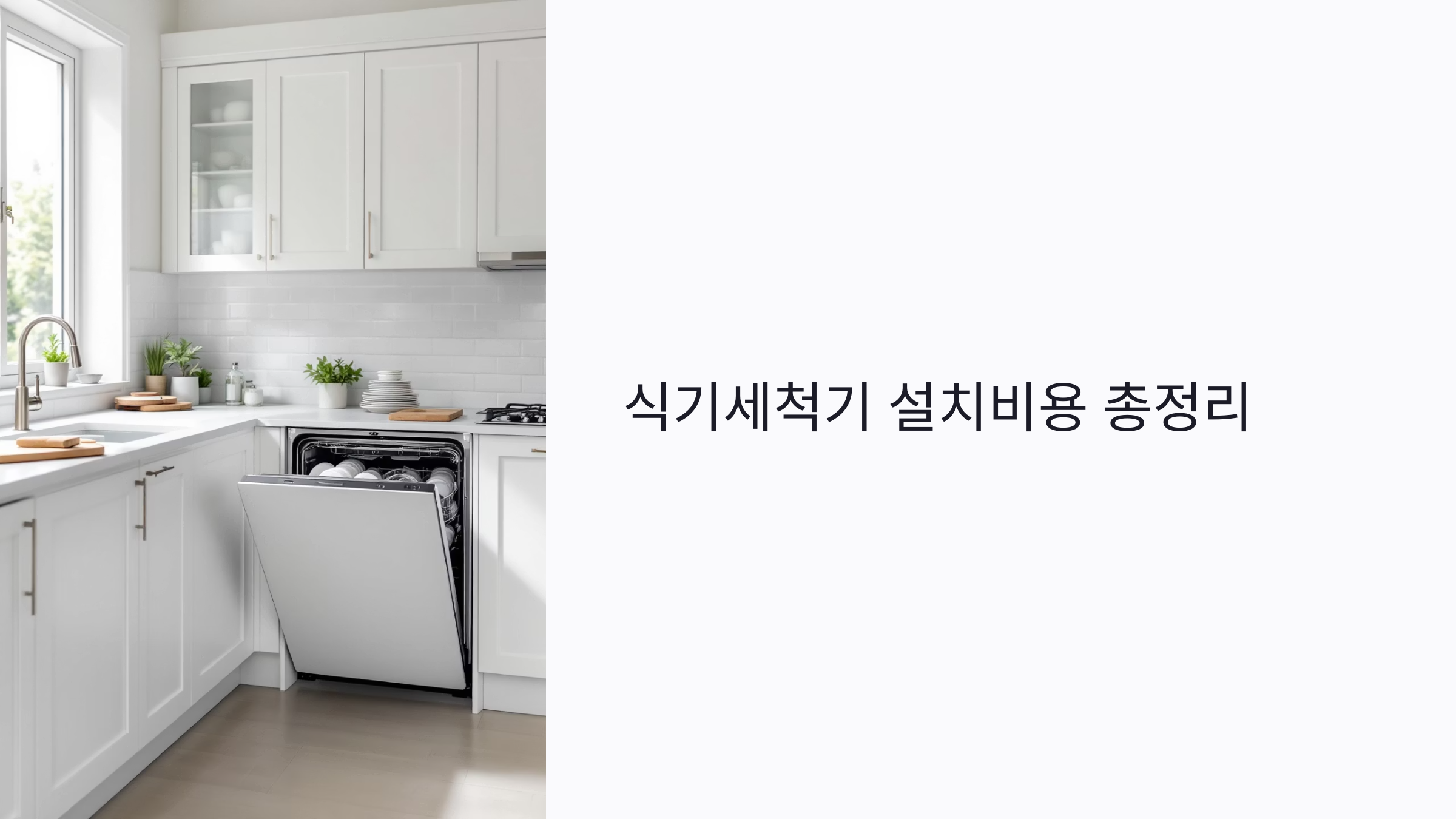 2025 식기세척기 설치비용 총정리: 추가 비용부터 브랜드별 비교까지