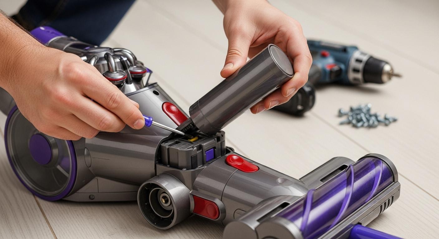 다이슨 청소기 배터리 교체