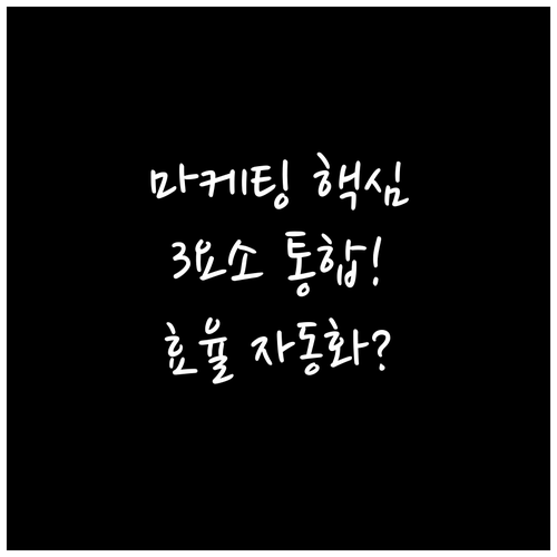 마케팅 효율 3요소 정교한 여정 통합..