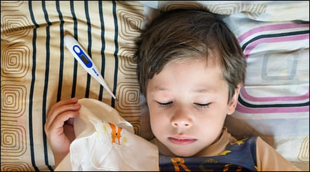 감기에 걸린 소년