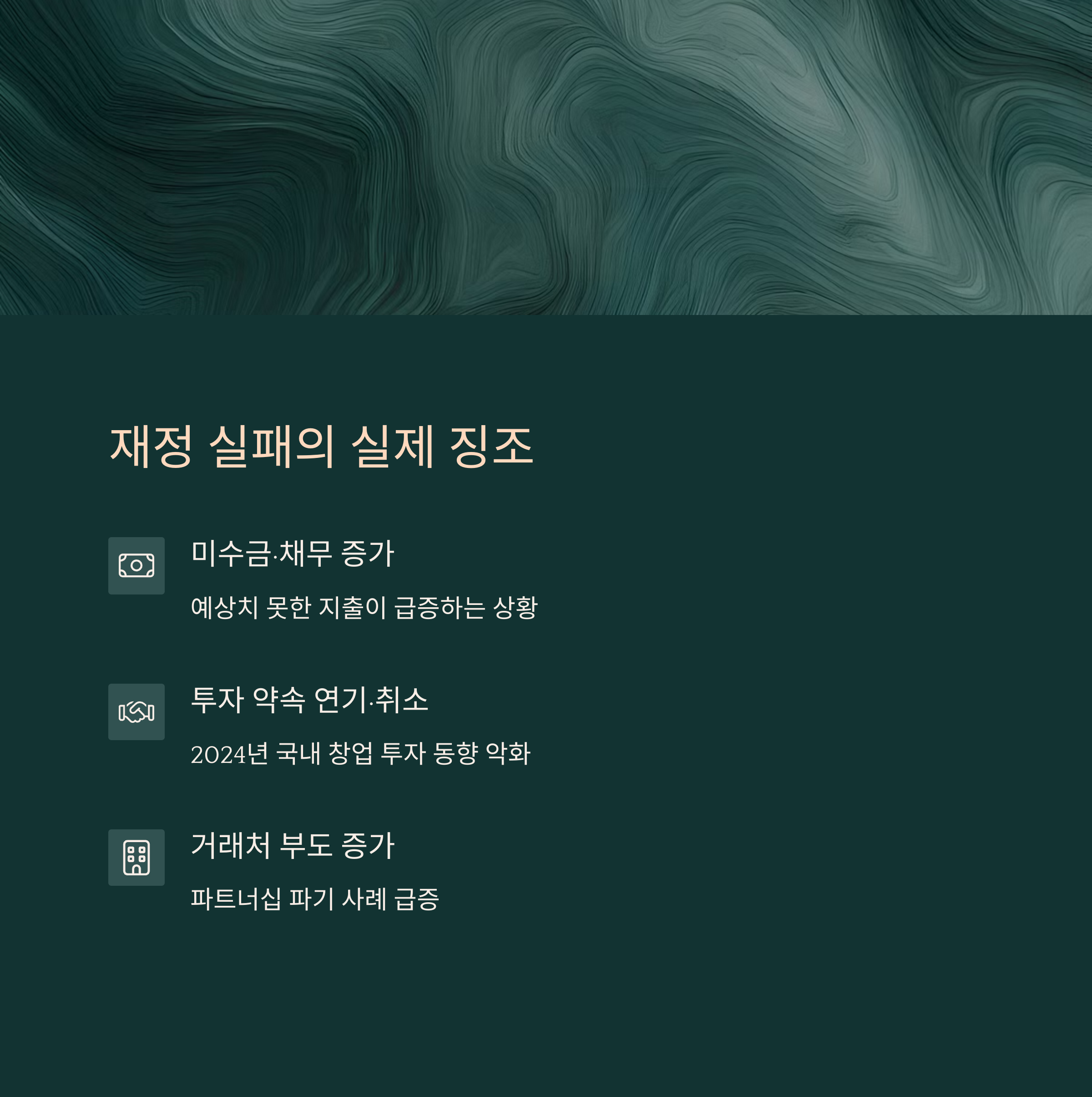 재정 실패의 징조 요약 이미지