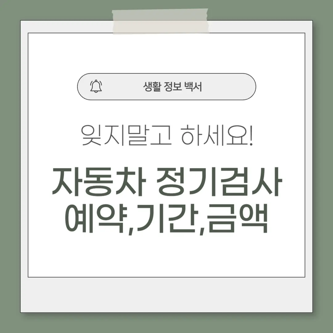 자동차 정기검사 후기