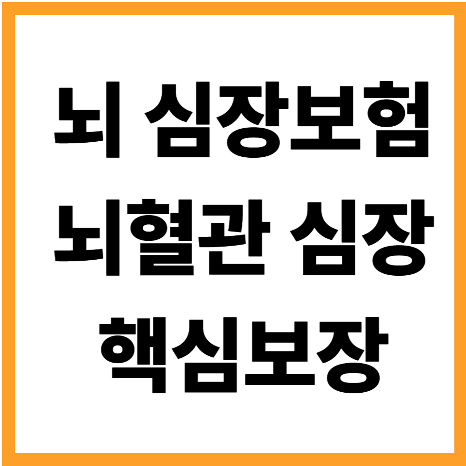 뇌 심장보험 뇌혈관 허혈성 심장질환 핵심보장