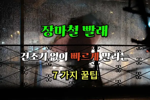 장마철 빨래 : 건조기 없이 빠르게 말리는 7 가지 팁!