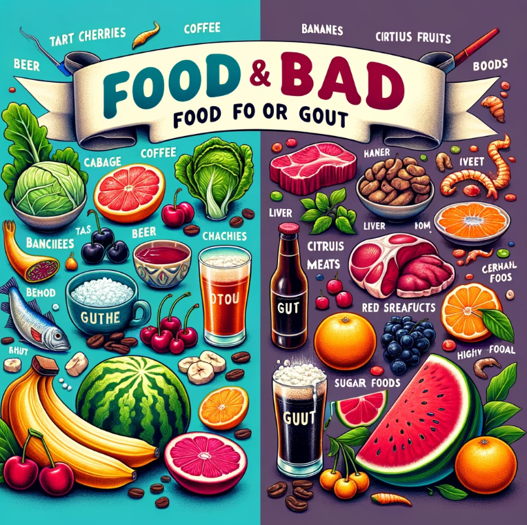 통풍에 좋은 음식 및 나쁜 음식 제대로 알아보기