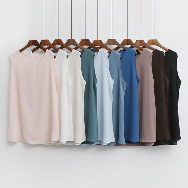 BEST 쉬폰 민소매 이너 블라우스 기본 나시 10colors