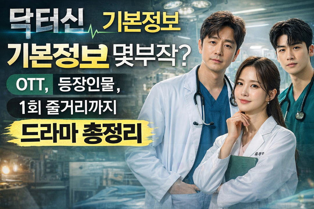 닥터신 몇부작? OTT부터 1회 등장인물, 줄거리까지 3분 완벽 정리