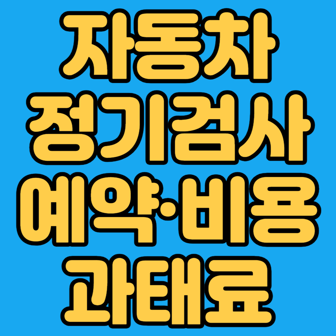 자동차정기검사 예약 비용 과태료