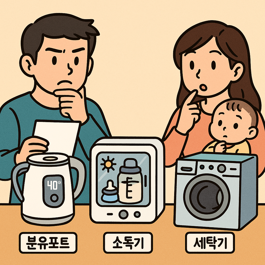육아 가전 선택 가이드 &ndash; 전기료, 소음, 편의성 중심 비교