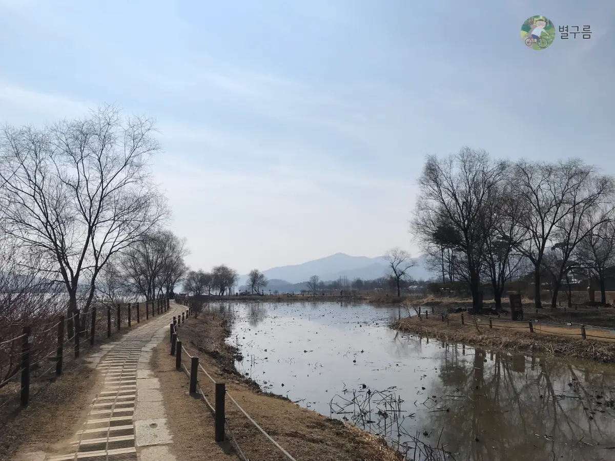 양평-세미원-세심로-오른쪽으로 연못이 펼쳐진다