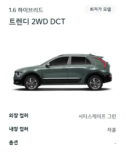 기아-니로-제원-가격-연비-모의견적