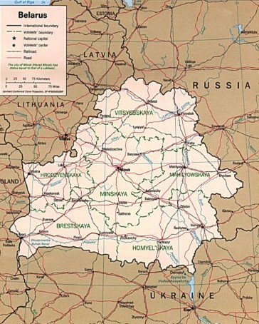 벨라루스 지도 관련 사진