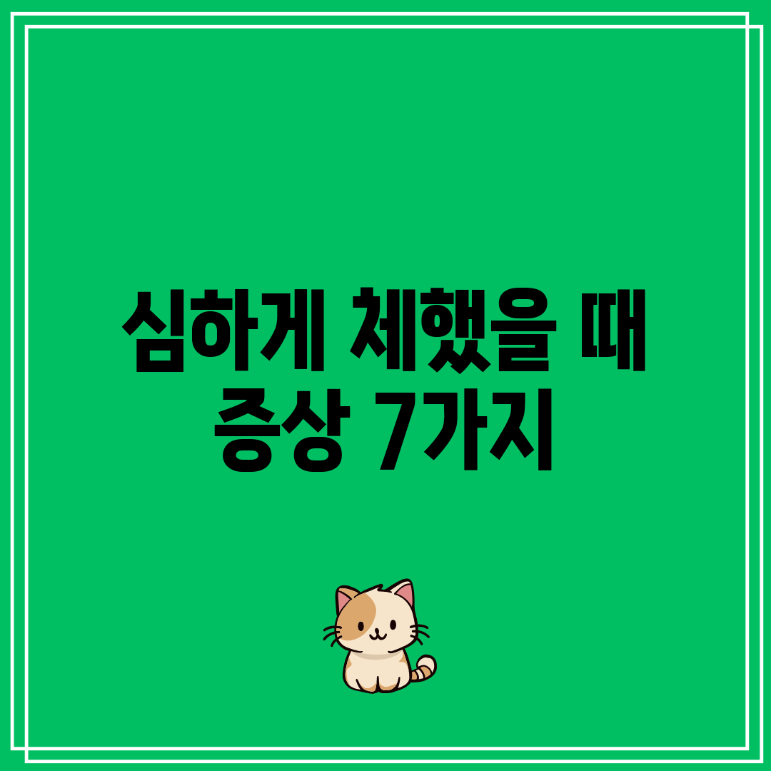 심하게 체했을 때 증상 7가지