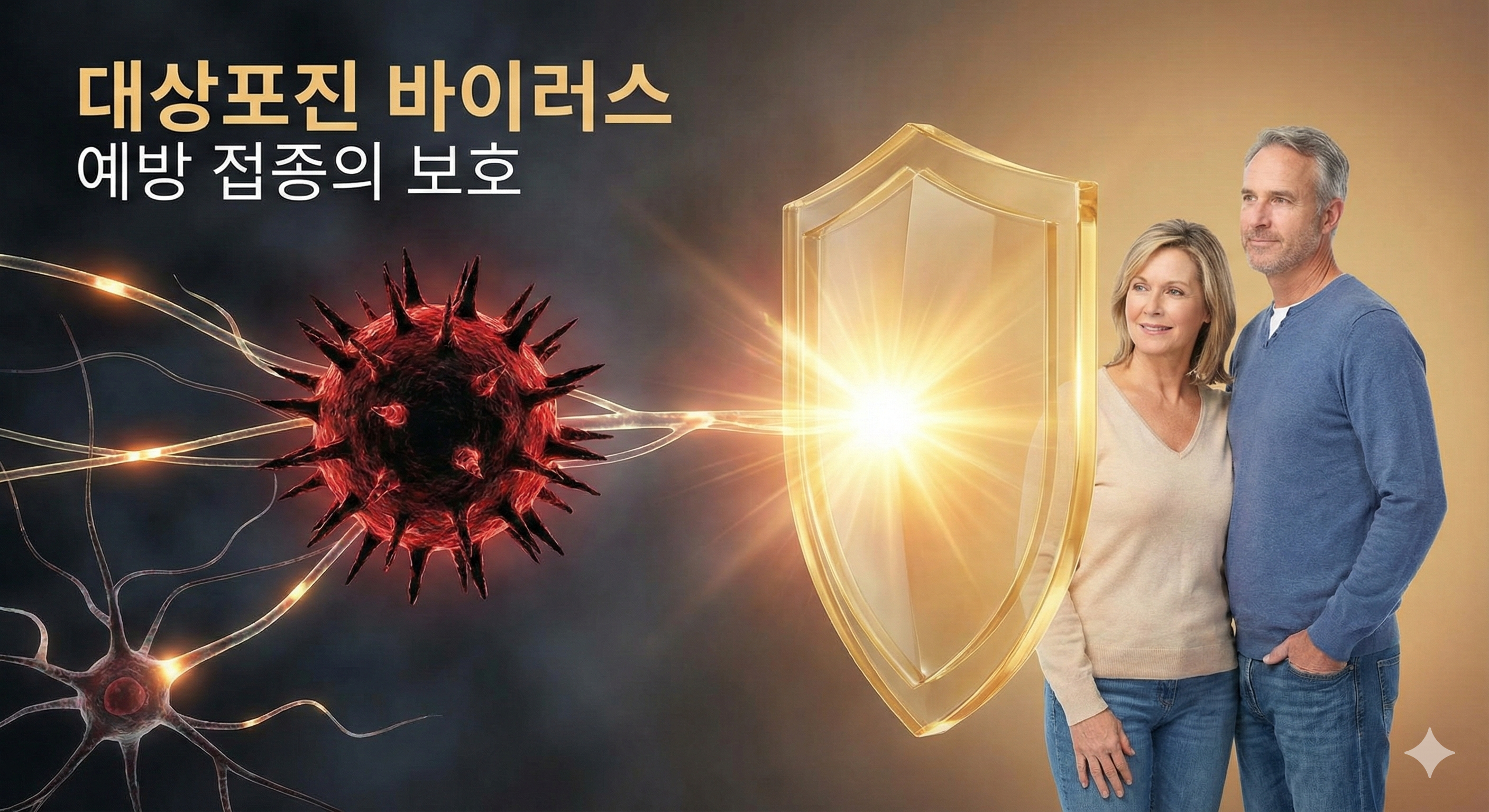 대상포진 바이러스의 위험성과 예방 접종을 통한 보호 이미지설명