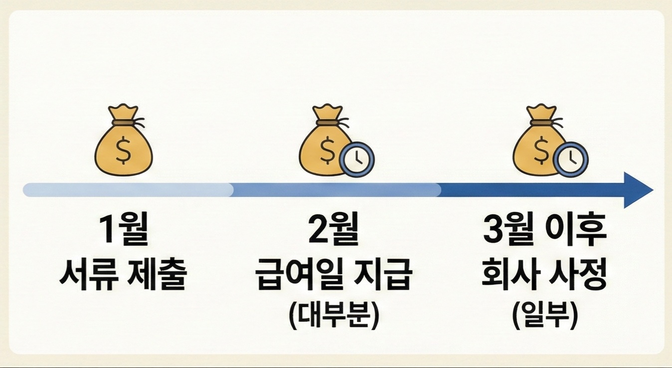 연말정산 환급금 지급 시기