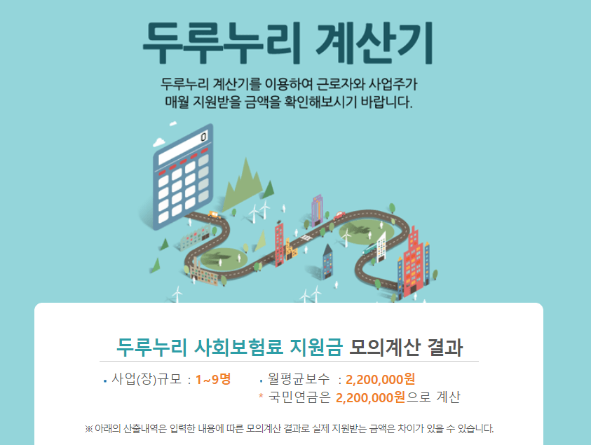 두루누리 지원금액 대상자 조회 신청방법