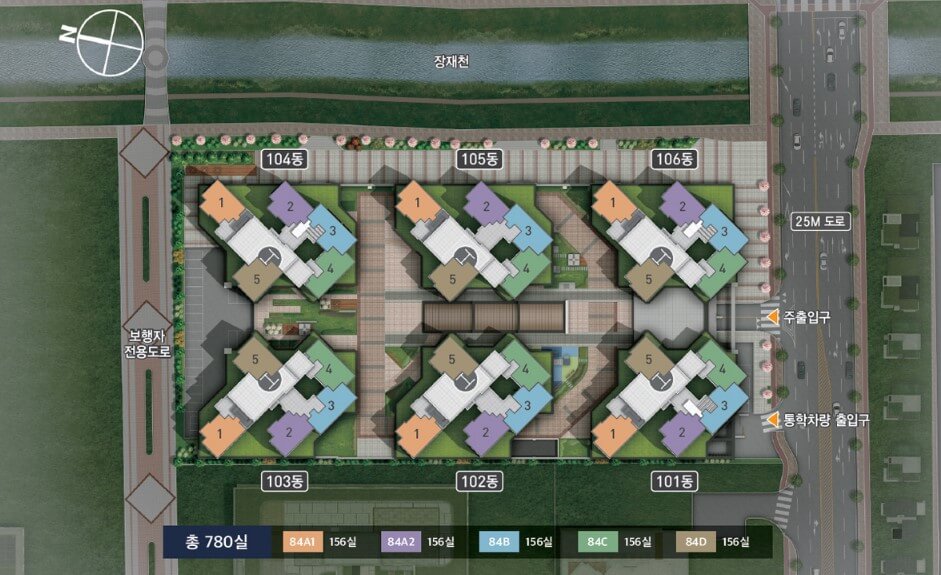 천안아산역 이지더원 EGthe1 오피스텔 단지 배치도